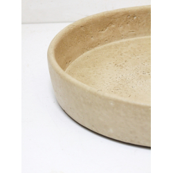 Misa ceramiczna betonowa szkliwuona Kremowa 28cm